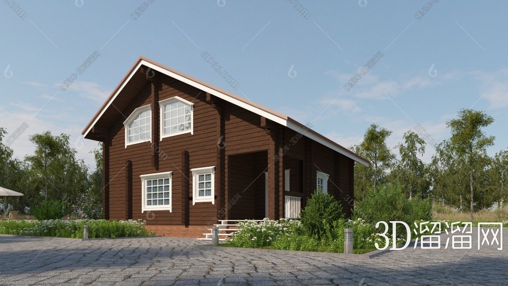 现代小房子3d模型下载