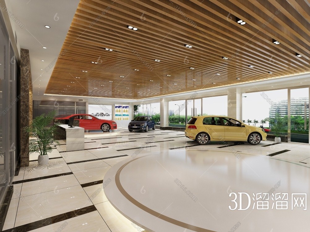 现代汽车销售中心3d模型下载