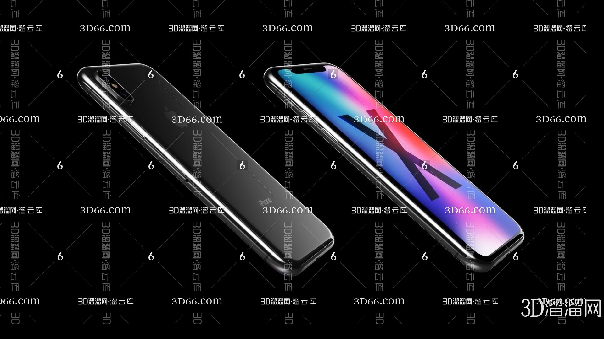 现代苹果手机iphonex3d模型下载