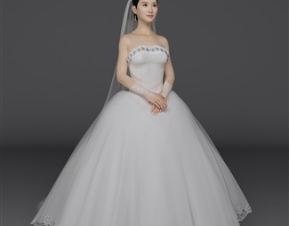 现代新娘美女人物 婚纱人物 婚纱模特 婚礼人物