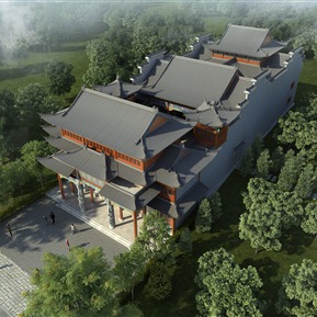 中式 古建 祠堂