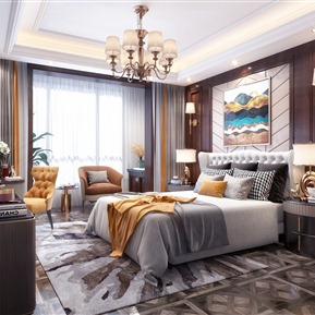 轻奢 卧室 简约卧室