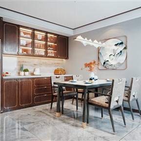 轻奢 餐厅 餐厅厨房