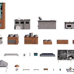 现代 接收器 楼房平房管道长条凳帐篷卫星接收器