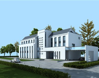 现代户外会所建筑