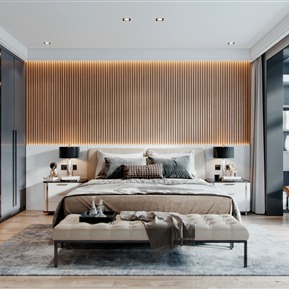 现代 卧室 主卧室衣柜