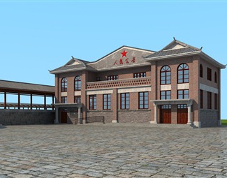 中式 建筑 会堂