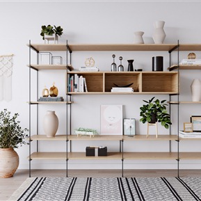 北欧 书架