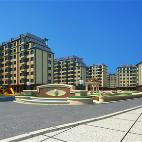 欧式 住宅区 小区住宅景观