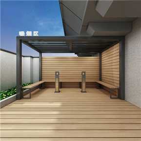 新中式 露台 露台吸烟区