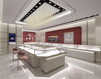 现代珠宝展柜珠宝