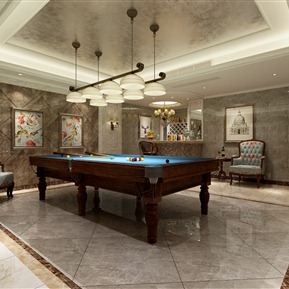 美式 娱乐室 地下室