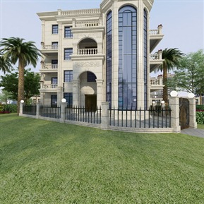 欧式 独 别墅 外观 花园 街景 全景漫游合肥足迹室