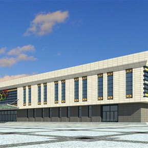 现代 体育馆建筑 办公楼