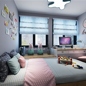 现代 儿童房 榻榻米 浴室