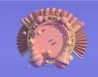 现代电商舞台3d模型下载