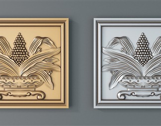 小天使浮雕3d模型