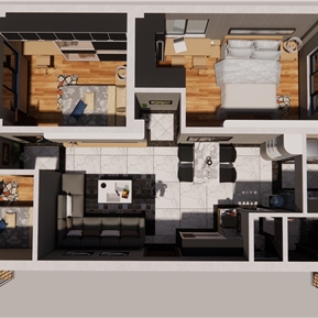 现代 鸟瞰图 民宅