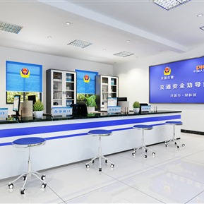 现代 大厅 交通劝导站