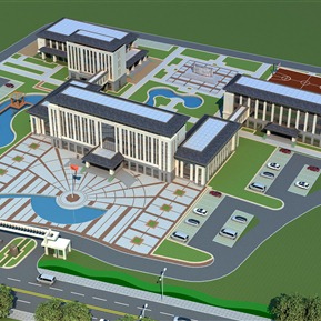 现代 鸟瞰图 党校