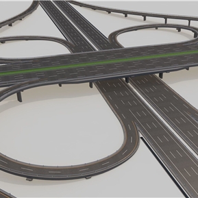 现代 高架桥 立交桥高架桥