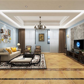 美式 客厅 客餐厅