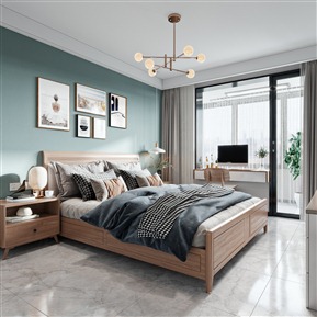北欧 卧室 主卧室