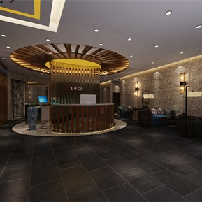 新中式 大厅 接待大厅