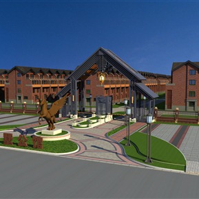 欧式 大门 别墅区大门