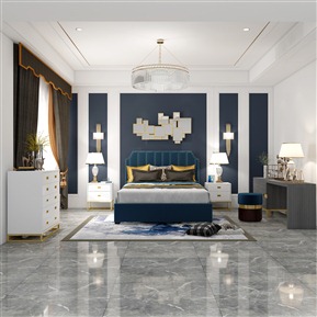 简欧 卧室 卧房