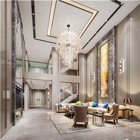 简欧 复式客厅 客厅