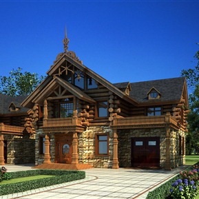 美式 联排别墅 别墅会所咖啡厅