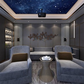 现代 影音室 影音室全景