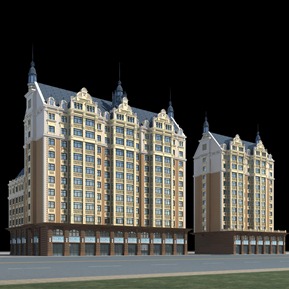 欧式 住宅区 建筑住宅高层