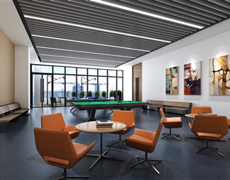 现代办公空间休闲区