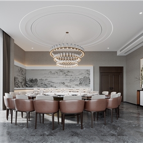 新中式 包间 负一大包厢