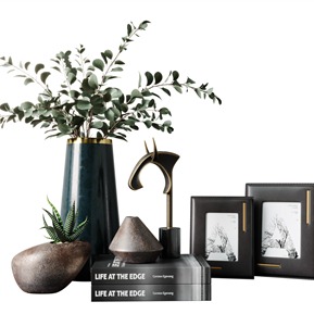 现代 摆件组合 装饰画瓶摆件