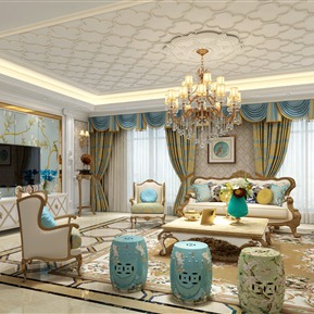 欧式 客厅 简约