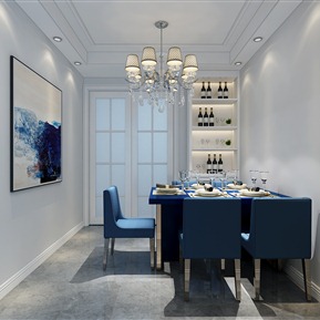 现代 餐厅 客厅客餐厅