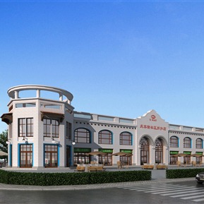 欧式 商业楼 商业折扣店