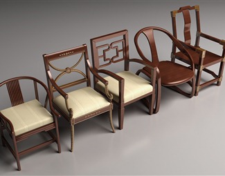 新中式木制扶手椅