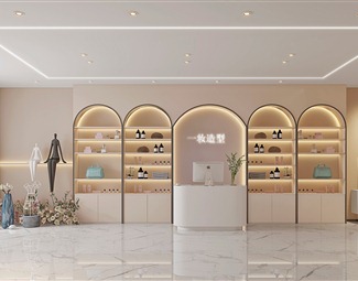 现代美容店背景墙