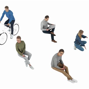 现代 多人 人物组合