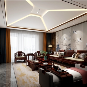 中式 客厅 会客厅