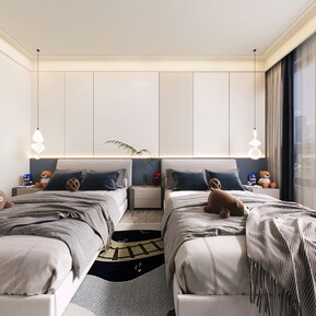 现代 儿童房 双人房