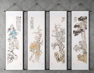 新中式植物花卉装饰画