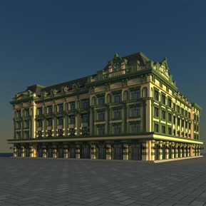欧式 酒店建筑 商业酒店