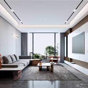 现代 客餐厅 整体