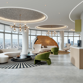 现代 大厅 办公前台休息区