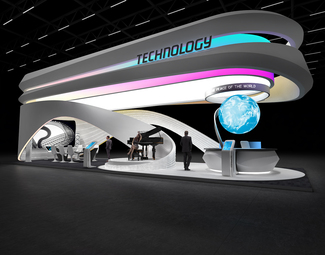 Technology电子科技展览展示展台模型